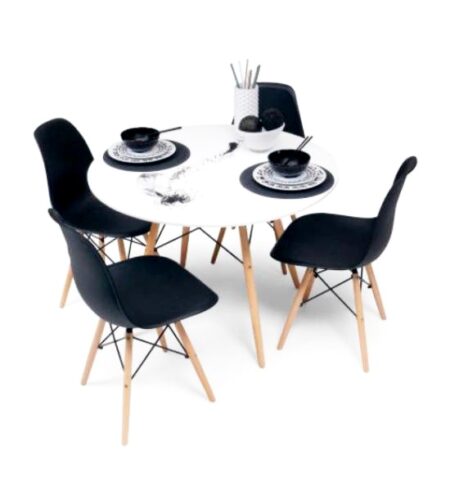 Comedor - Oslo - Redondo - 80cm+4 Sillas